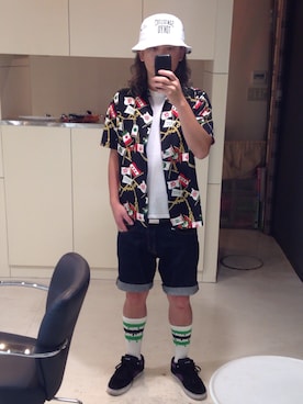 「santastic!」｜「アイテム（雑貨/ホビー）」を使った、あむさん（メンズ・173cm）の夏コーディネート