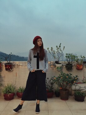 「LOVE」｜「アイテム（ブーティ）」を使った、Yuki Loveyさん（レディース・168cm）の冬コーディネート