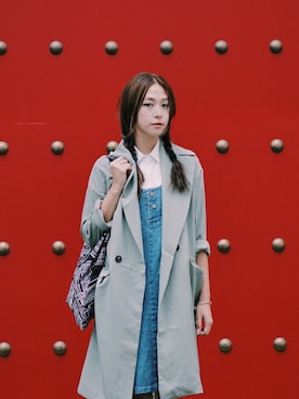 「travel」｜「アイテム（ダウンジャケット/コート）」を使った、Yuki Loveyさん（レディース・168cm）の夏コーディネート