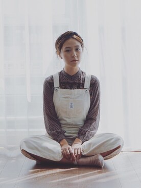 「chocoolate（チョコレート）のアイテム（つなぎ/オールインワン）」を使った、Yuki Loveyさん（レディース・168cm）の秋コーディネート