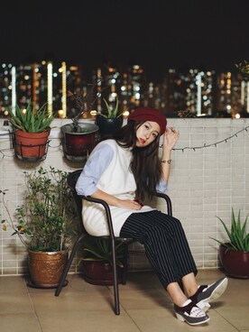 「chocoolate（チョコレート）のアイテム（その他トップス）」を使った、Yuki Loveyさん（レディース・168cm）の冬コーディネート
