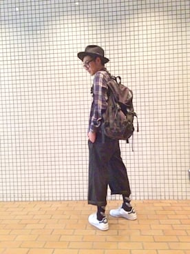 「アイテム（バックパック/リュック）」を使った、Norihitoさん（メンズ・177cm）の春コーディネート