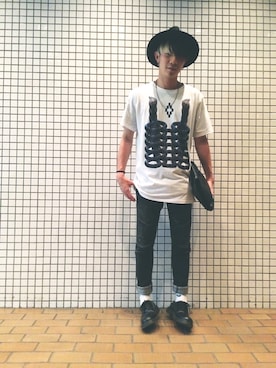 「アイテム（バッグ）」を使った、Norihitoさん（メンズ・177cm）の春コーディネート