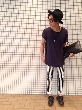 「アイテム（バッグ）」を使った、Norihitoさん（メンズ・177cm）の夏コーディネート