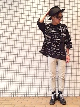 「アイテム（ニット/セーター）」を使った、Norihitoさん（メンズ・177cm）の夏コーディネート