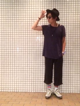 「アイテム（ソックス/靴下）」を使った、Norihitoさん（メンズ・177cm）の夏コーディネート