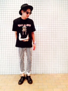 「アイテム（ドレスシューズ）」を使った、Norihitoさん（メンズ・177cm）の夏コーディネート