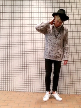 「アイテム（ネックレス）」を使った、Norihitoさん（メンズ・177cm）の秋コーディネート