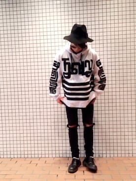 「アイテム（ネックレス）」を使った、Norihitoさん（メンズ・177cm）の秋コーディネート