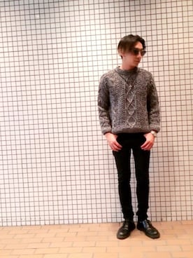 「Peter Jensen（ピーターイェンセン）のアイテム」を使った、Norihitoさん（メンズ・177cm）の秋コーディネート