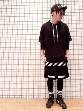 「アイテム（ネックレス）」を使った、Norihitoさん（メンズ・177cm）の春コーディネート