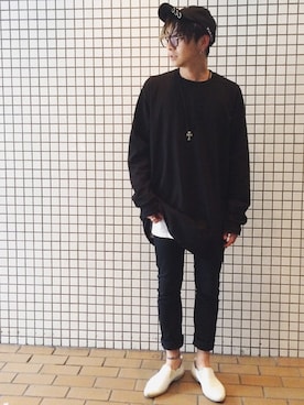 「アイテム（ネックレス）」を使った、Norihitoさん（メンズ・177cm）の夏コーディネート