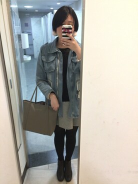 「Marblee（マー ブリー）のアイテム」を使った、さかゆかさん（レディース・169cm）の冬コーディネート