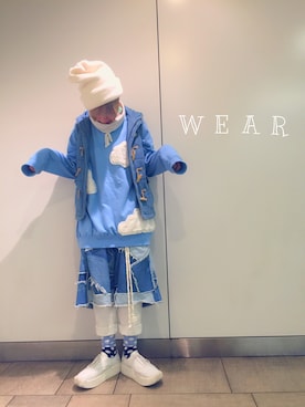 「±0（プラスマイナスゼロ）のアイテム」を使った、静流さん（メンズ・174cm）の冬コーディネート