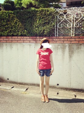 「家の前」｜・×・さん（レディース・154cm）の夏コーディネート