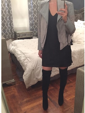 「OvertheKneeBoots_TBrand」｜Mariaさん（レディース・165cm）の秋コーディネート