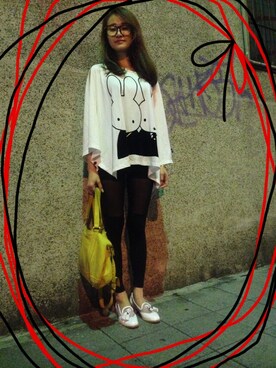 「Jeffrey Campbell（ジェフリーキャンベル）のアイテム（モカシン/デッキシューズ）」を使った、Kellychangさん（レディース・164cm）の冬コーディネート