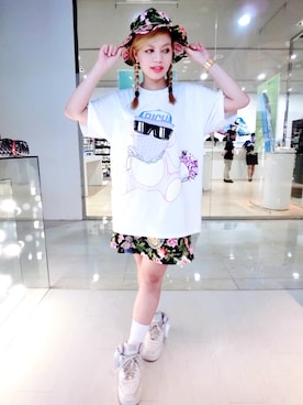 張大眼さん（レディース・162cm）の夏コーディネート