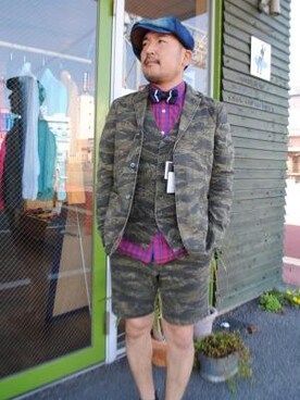 「SLICK（スリック）のアイテム（テーラードジャケット）」を使った、WEEDさん（メンズ・169cm）の春コーディネート