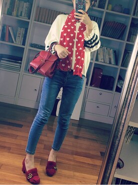 「Etam（エタム）のアイテム（パンツ）」を使った、阿miu白白さん（レディース・160cm）の秋コーディネート