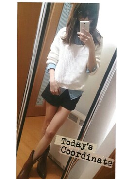 「Dosch（ドスチ）のアイテム（ニット/セーター）」を使った、yuuさん（レディース・164cm）の春コーディネート