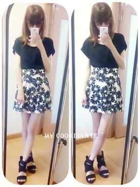 「ドルマンカットソー」｜yuuさん（レディース・164cm）の夏コーディネート