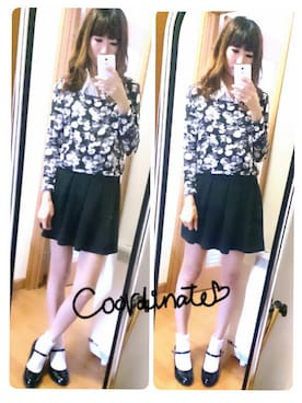 「花柄 トップス」｜yuuさん（レディース・164cm）の秋コーディネート