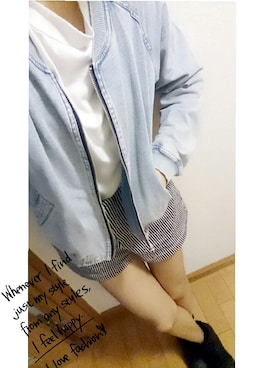 「アベイル」｜「アイテム（ブルゾン）」を使った、yuuさん（レディース・164cm）の春コーディネート