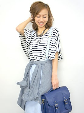 「タイムセール」｜「アイテム（バッグ）」を使った、takanoさん（レディース・154cm）の春コーディネート