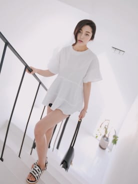 「11am」｜「アイテム（アクセサリー）」を使った、nana7さん（レディース・164cm）の夏コーディネート
