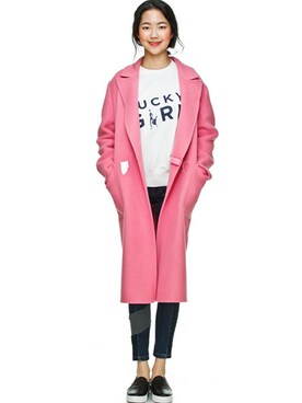 「配色」｜「アイテム（チェスターコート）」を使った、nana7さん（レディース・160cm）の秋コーディネート
