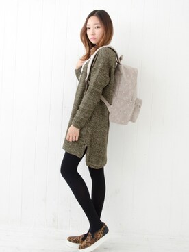 「ぼかし柄」｜nana7さん（レディース・165cm）の冬コーディネート