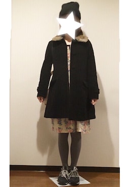 「passage mignon/flaneur（パサージュミニョンフラヌール）のアイテム（ニットキャップ/ビーニー）」を使った、☆mana☆さん（レディース・157cm）の冬コーディネート