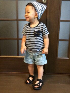 大塚杏奈さん（キッズ・90cm）の夏コーディネート