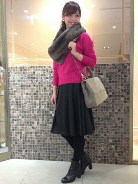 Noble ノーブル のネックウォーマー スヌードを使った人気ファッションコーディネート Wear