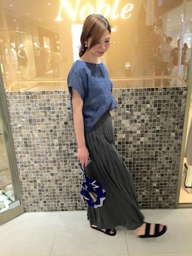 「Noble（ノーブル）のアイテム（サンダル）」を使った、anriさん（レディース・171cm）の夏コーディネート