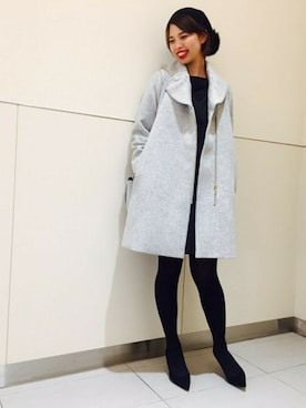 「Noble（ノーブル）のアイテム（その他アウター）」を使った、anriさん（レディース・171cm）の冬コーディネート