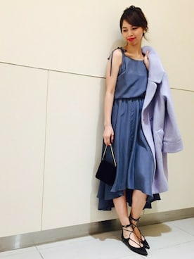 「Noble（ノーブル）のアイテム（その他アウター）」を使った、anriさん（レディース・171cm）の冬コーディネート