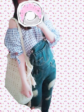 「hat」｜「アイテム（オールインワン・サロペット）」を使った、Winnieさん（レディース・159cm）の秋コーディネート