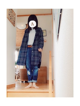 「ハイネックトップス」｜「アイテム（腕時計）」を使った、akiさん（レディース・157cm）の春コーディネート