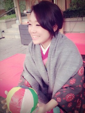 「アイテム（ドレス、グレー系）」を使った、miichanさん（レディース・157cm）の春コーディネート