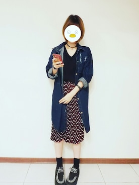 「BLINK（ブリンク）のアイテム」を使った、波波さん（レディース・158cm）の春コーディネート