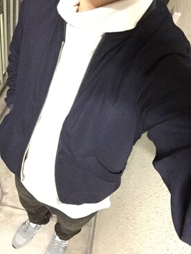 「箱根駅伝」｜ふみ。さん（メンズ・170cm）の冬コーディネート