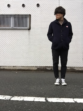 「CONVERSE（コンバース）のALL STAR HI（スニーカー）」を使った、ふみ。さん（メンズ・170cm）の秋コーディネート