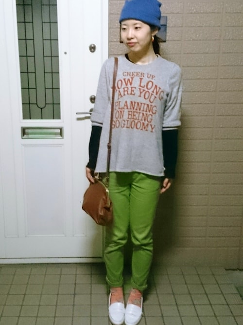 搭配懒汉鞋的女性时尚穿搭总览(身高:161cm～170cm,年齢:35歳～39歳)