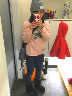 「アイテム（ブーティ）」を使った、Natsumi Sekineさん（レディース・150cm・30代）の冬コーディネート