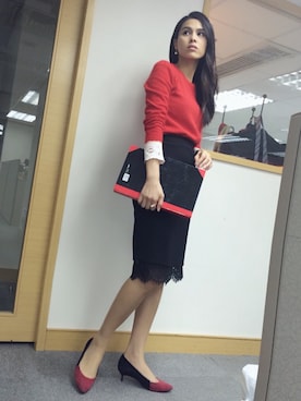「skirt」｜「アイテム（ワンピース）」を使った、Ms Mさん（レディース・168cm）の冬コーディネート