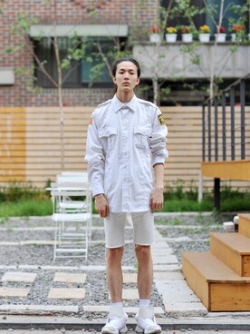 「RICK OWENS」｜「アイテム（その他シューズ）」を使った、STREETPERさん（メンズ・187cm）の夏コーディネート