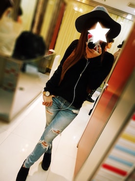 あやさんの「fringe cropped Skinny」を使ったコーディネート