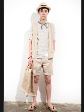 「STORES.jp（ストアーズドットジェーピー）のアイテム」を使った、sさん（メンズ・178cm）の夏コーディネート
